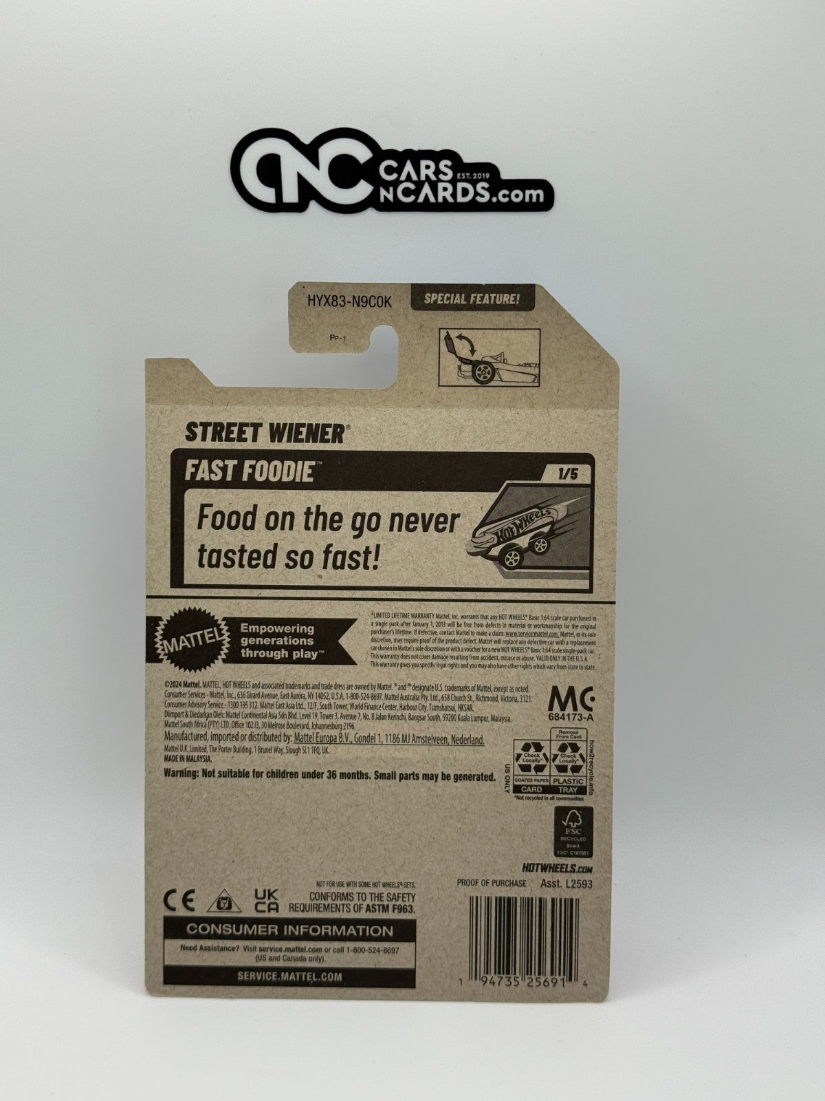 2025 Hot Wheels Fast Foodie 1/5 Street Wiener