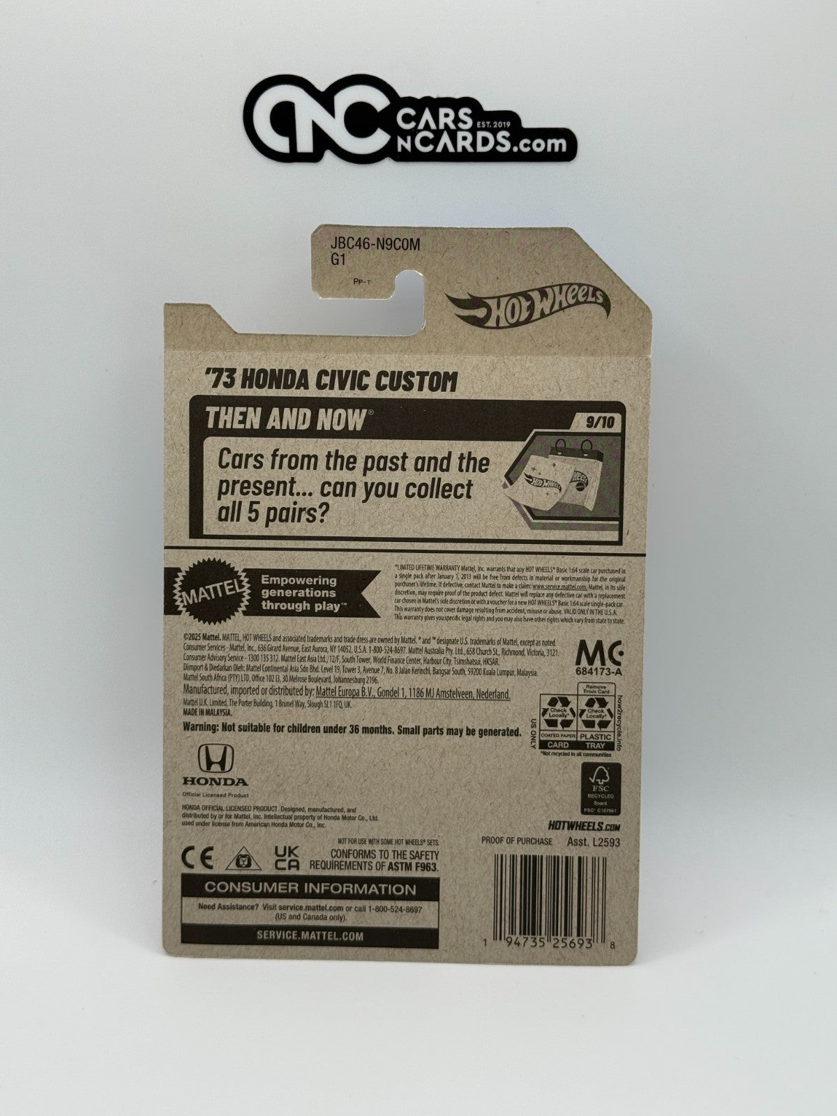 2025 Hot Wheels Super Treasure Hunt '73 Honda Civic Custom With Protector