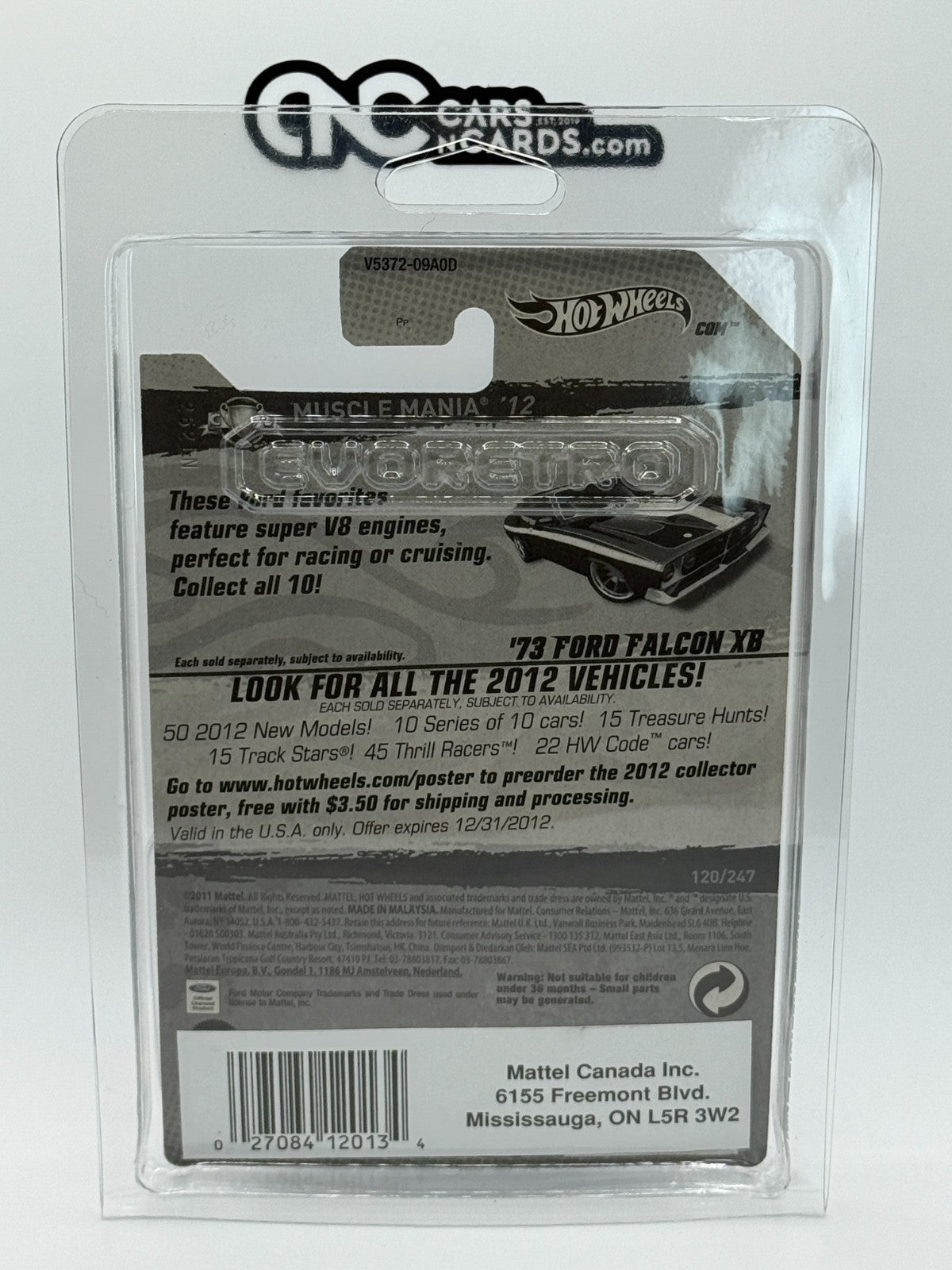 2012 Hot Wheels Super Treasure Hunt '73 Ford Falcon XB With Protector
