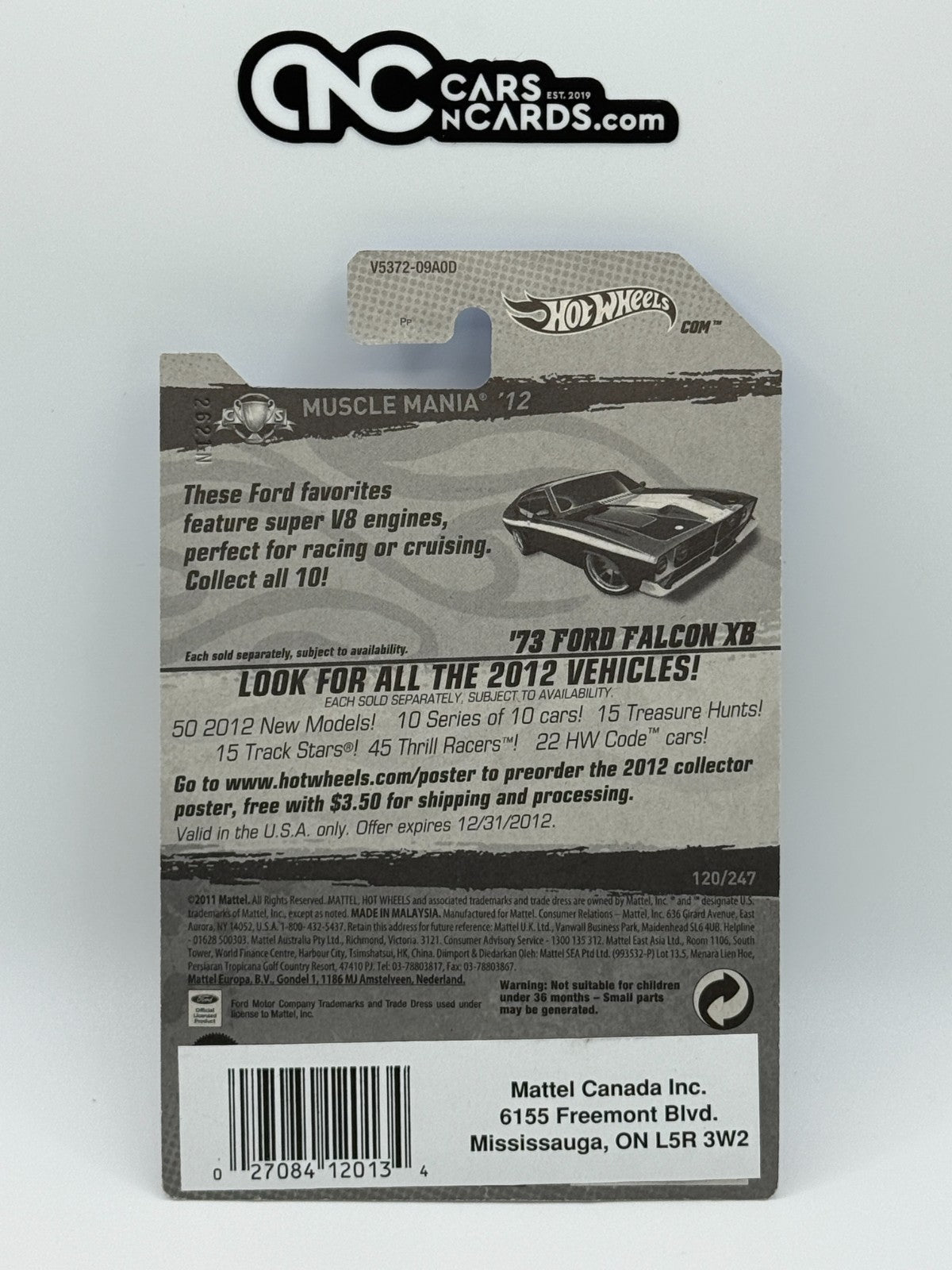 2012 Hot Wheels Super Treasure Hunt '73 Ford Falcon XB With Protector