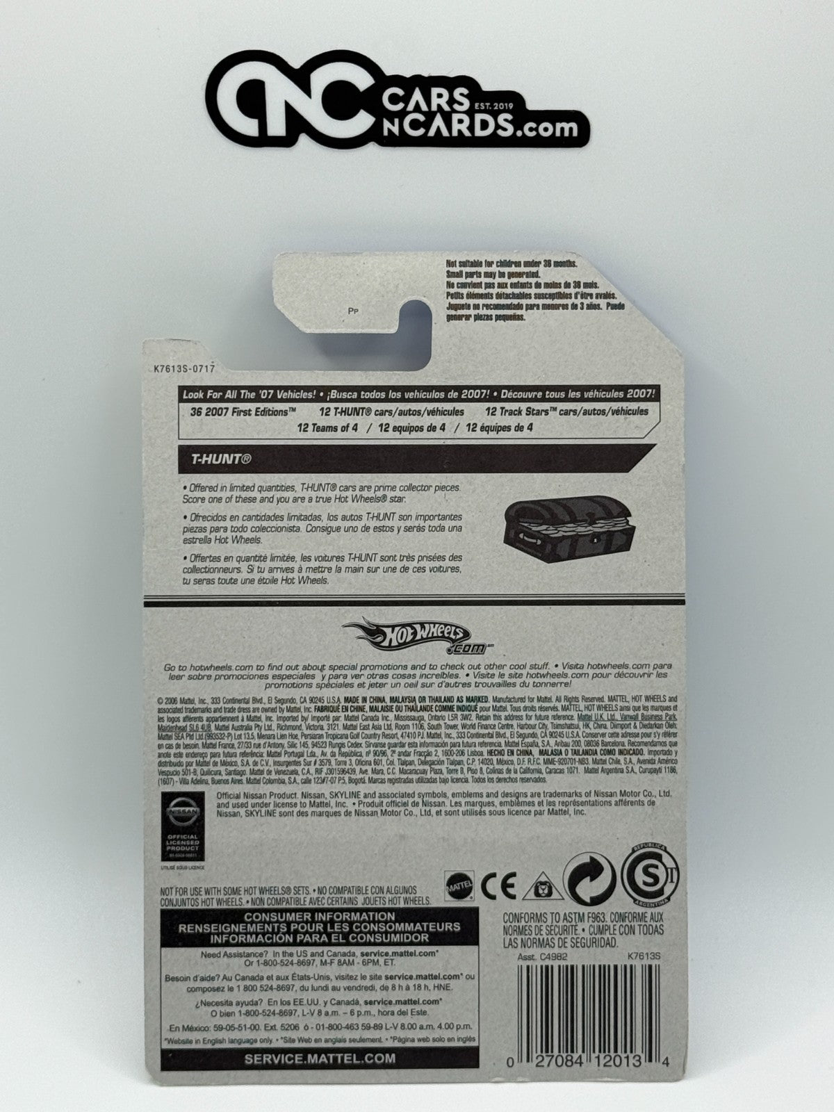 2007 Hot Wheels Super Treasure Hunt Nissan Skyline With Protector