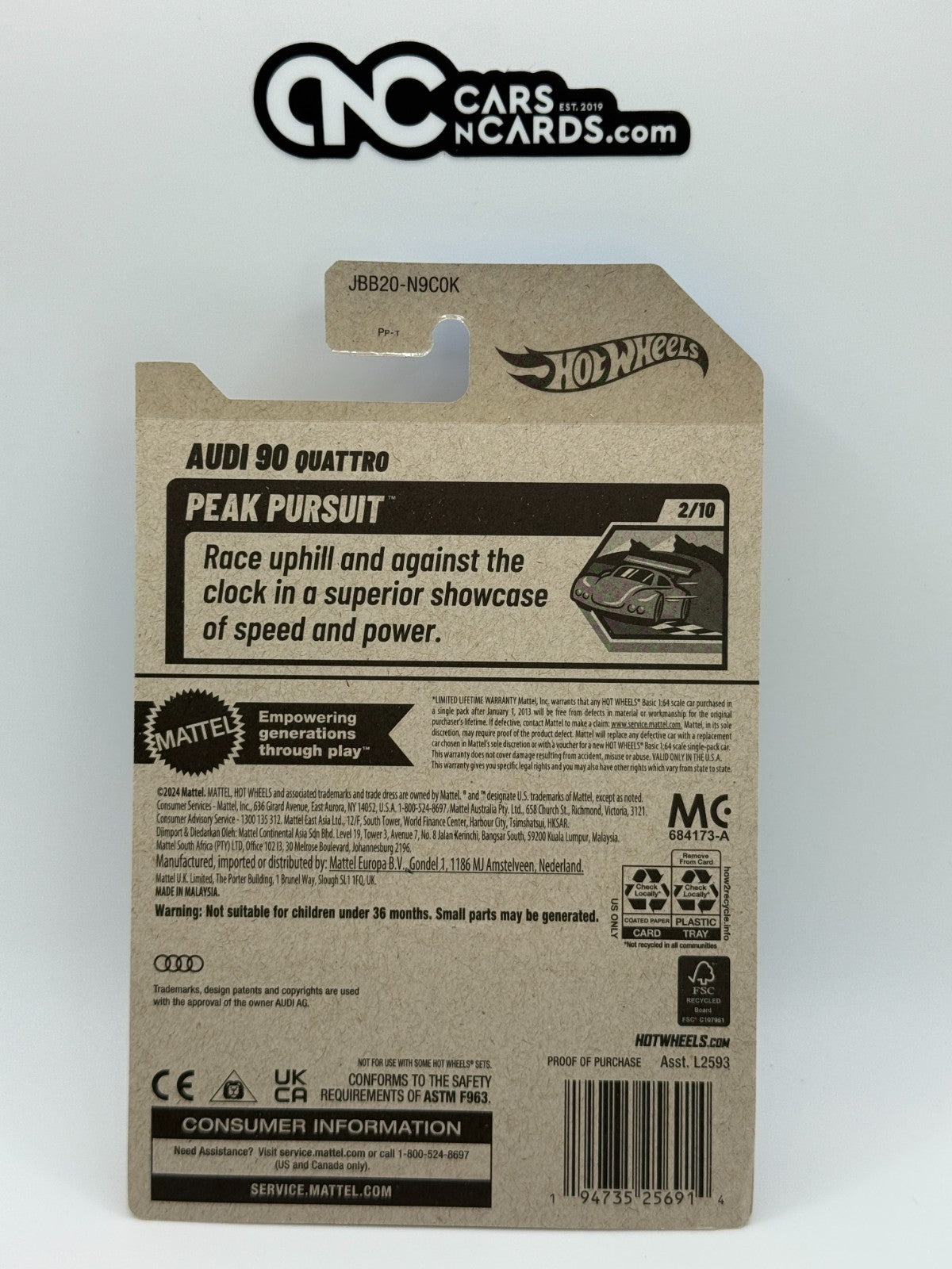 2025 Hot Wheels Peak Pursuit Audi 90 Quattro
