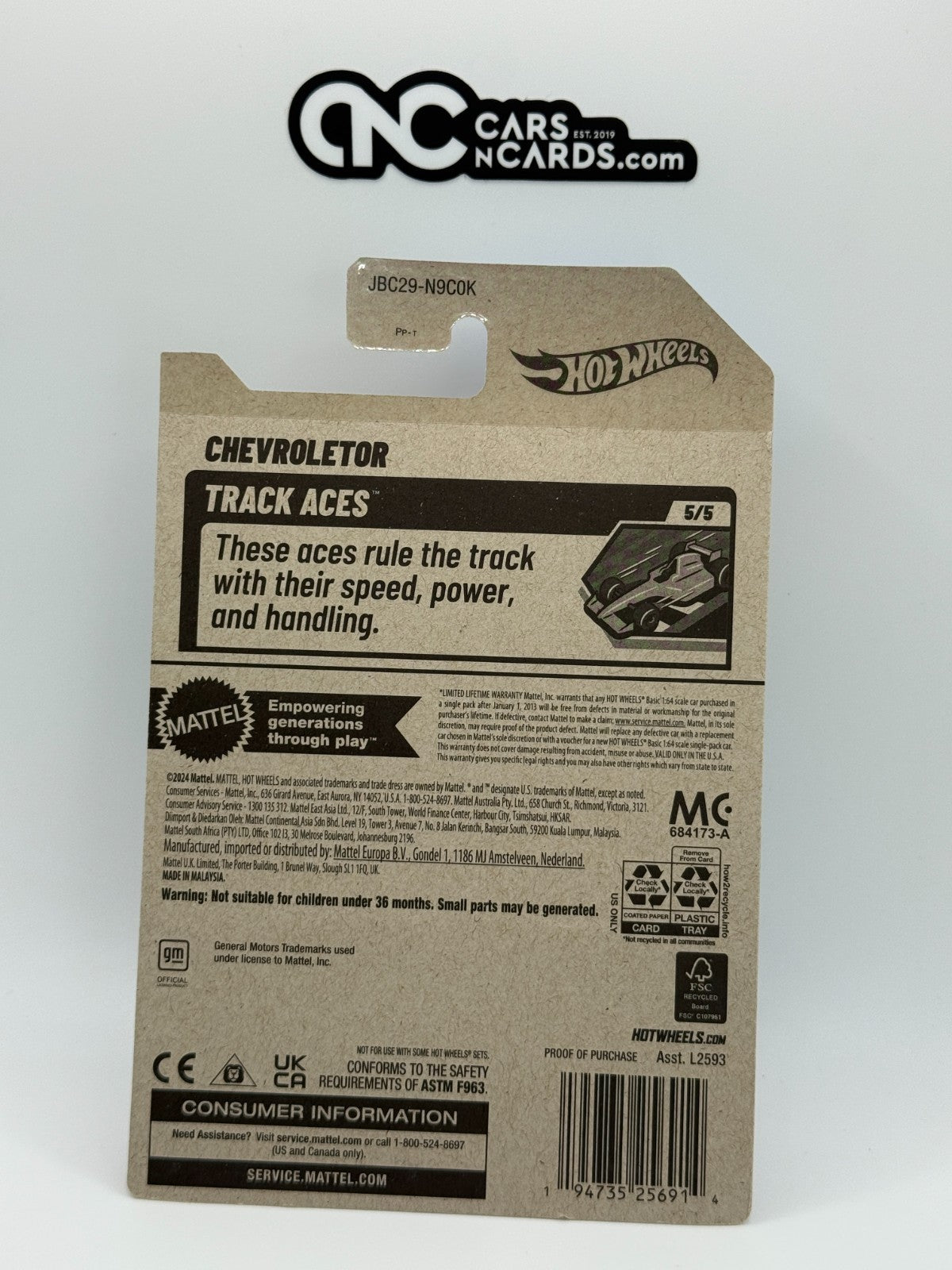 2025 Hot Wheels Track Aces 5/5 Chevroletor Treasure Hunt