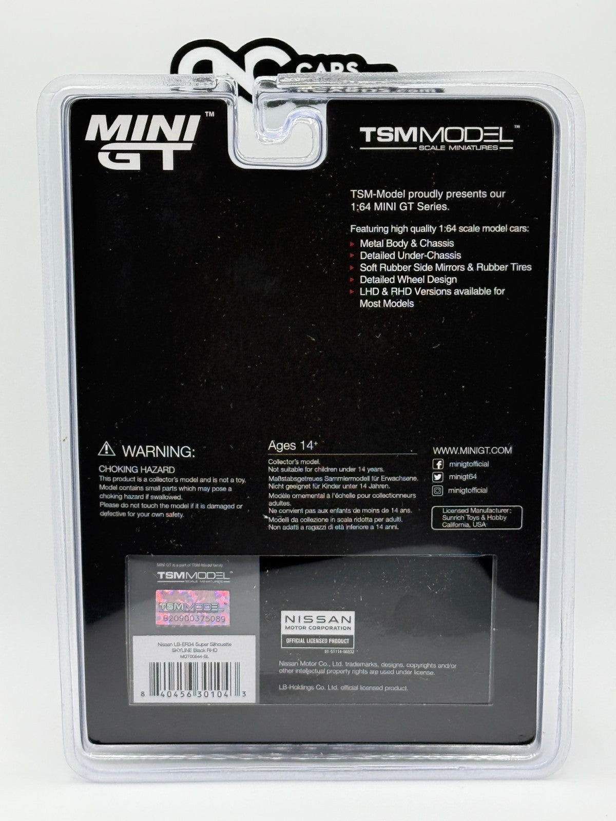 Mini GT 1:64 Nissan LB-ER34 Super Silhouette SKYLINE – Black