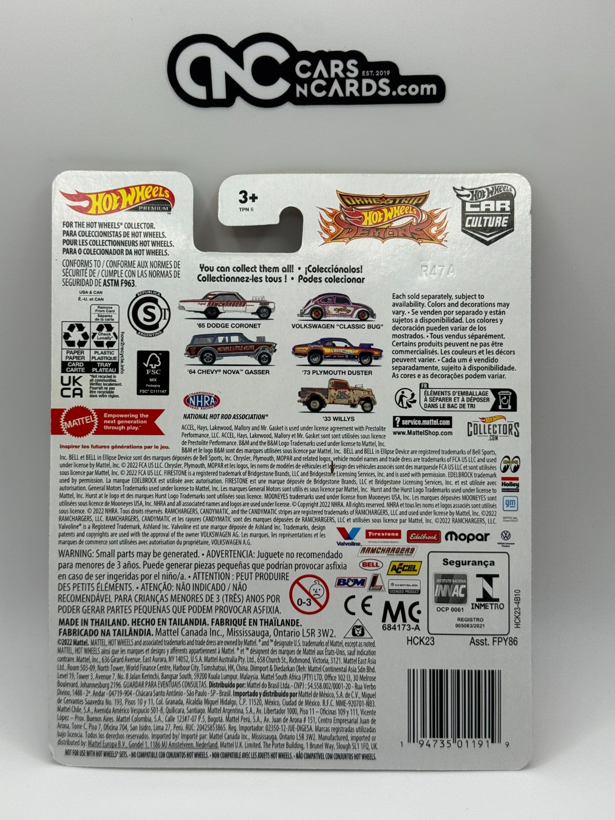 2023 Hot Wheels Premium Car Culture Dragstrip Demons 4/5 Volkswagen Classic Bug