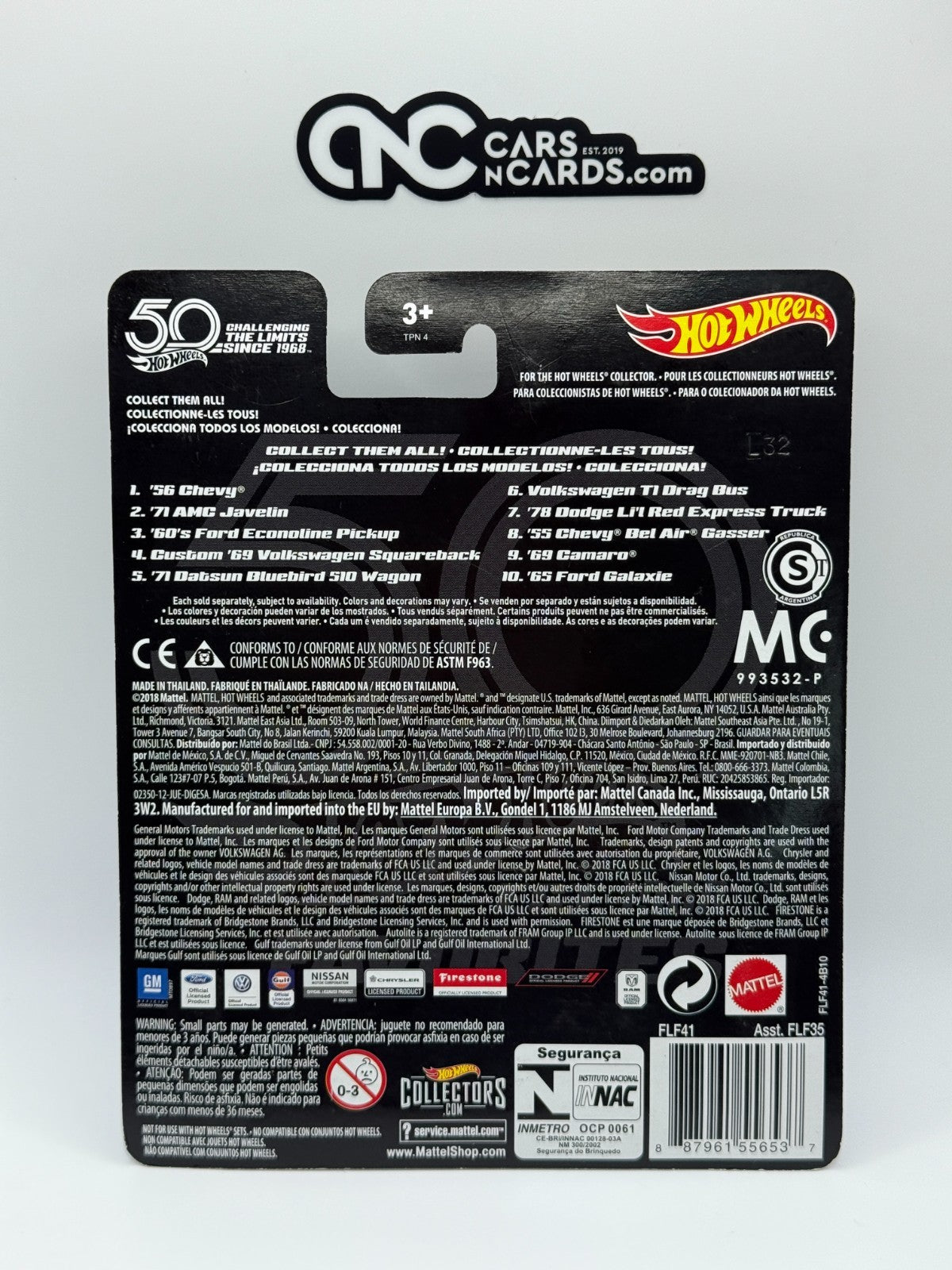 2018 Hot Wheels Premium 50th Anniversary 6/10 Volkswagen T1 Drag Bus