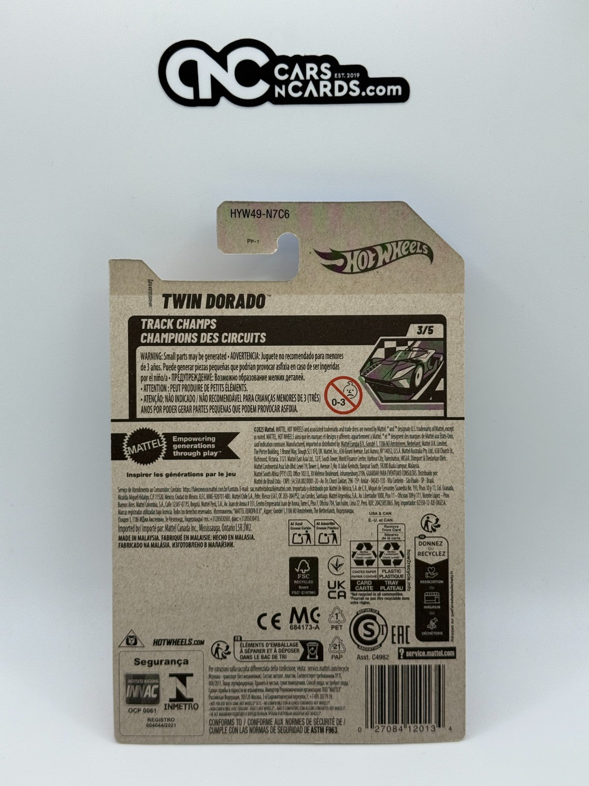 2025 Hot Wheels Track Champs 3/5 Twin Dorado