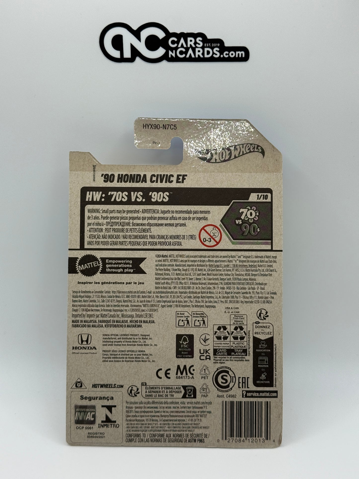 2025 Hot Wheels HW: '70s Vs. '90s '90 Honda Civic EF