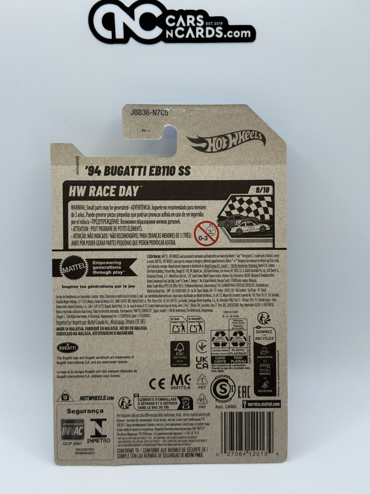 2025 Hot Wheels HW Race Day 9/10 '94 Bugatti EB110 SS