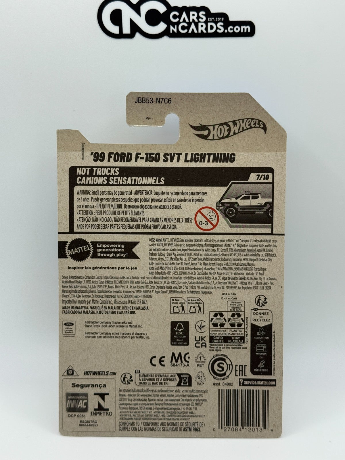 2025 Hot Wheels Hot Trucks 7/10 '99 Ford F-150 SVT Lightning