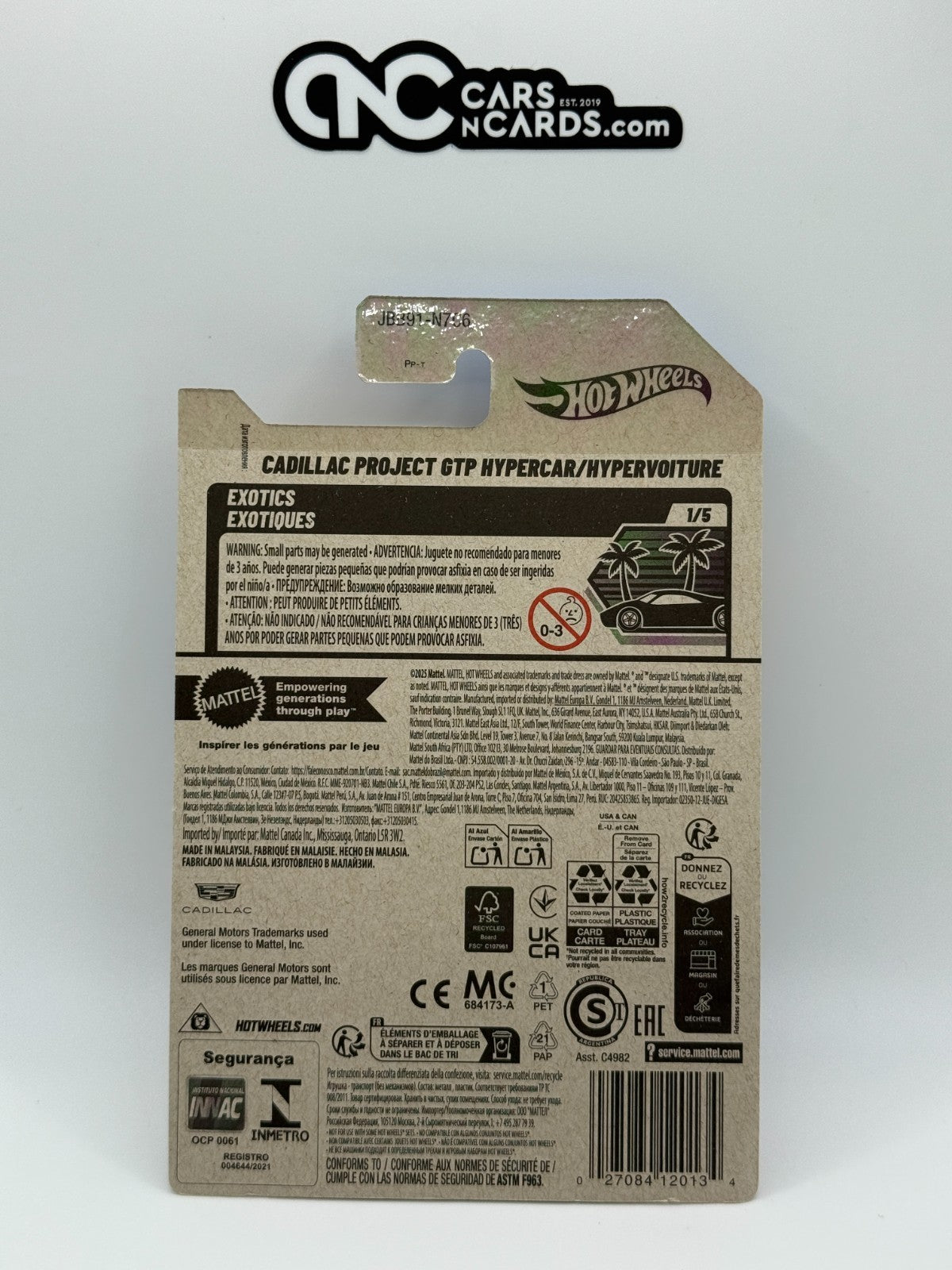 2025 Hot Wheels Exotics 1/5 Cadillac Project GTP Hypercar