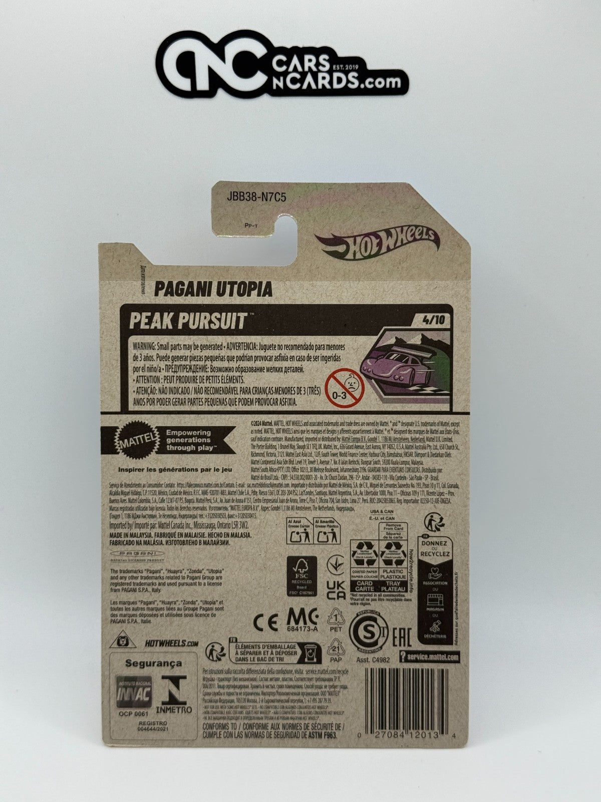 2025 Hot Wheels Peak Pursuit 4/10 Pagani Utopia Blue