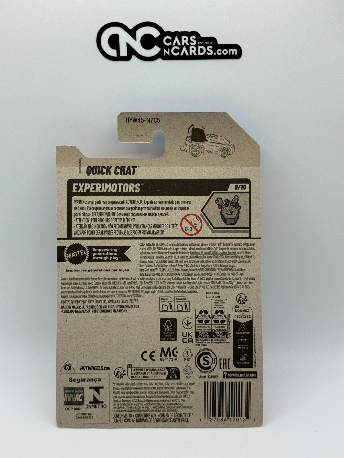 2025 Hot Wheels Experimotors 9/10 Quick Chat