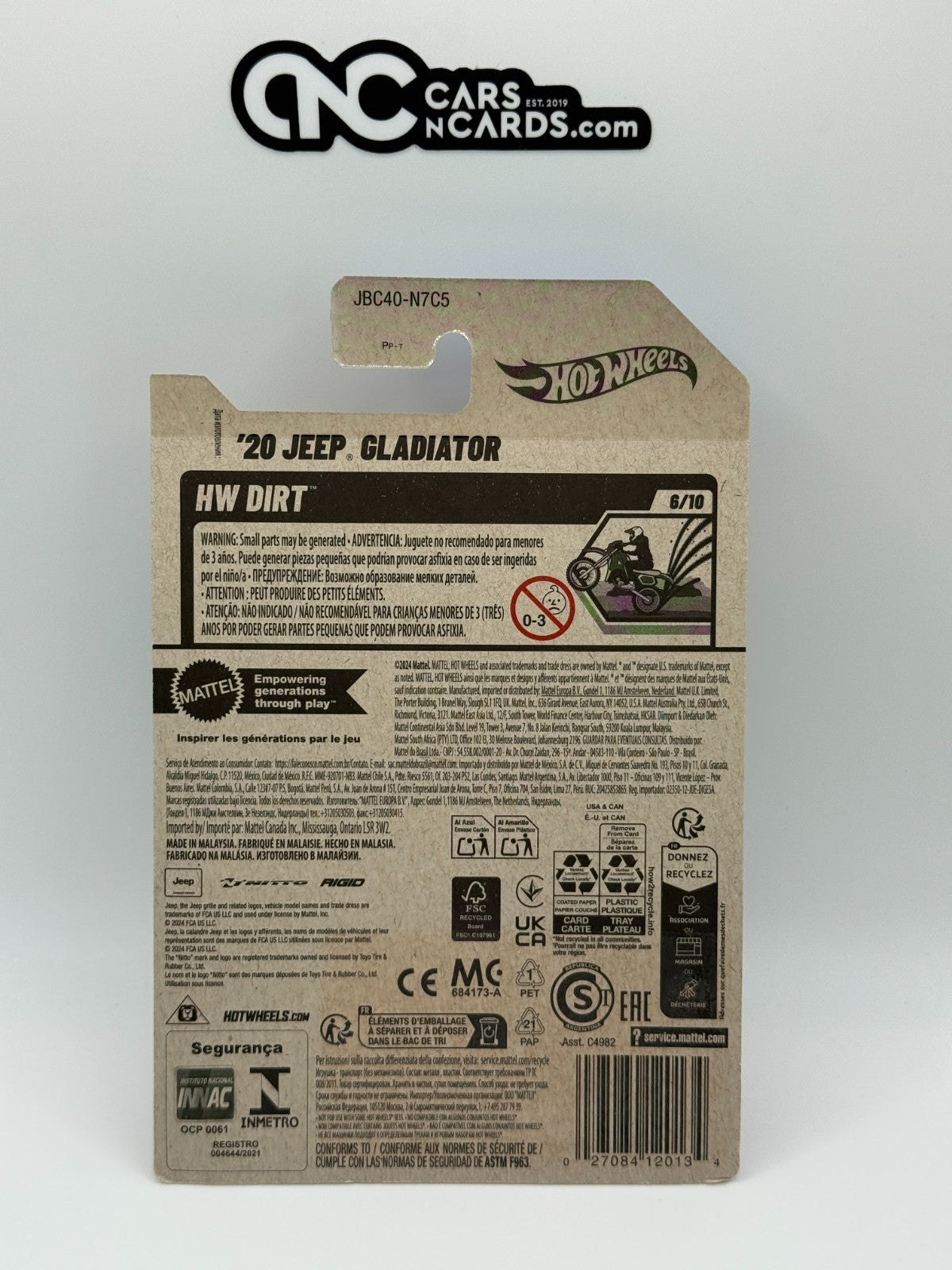 2025 Hot Wheels Super Treasure Hunt HW Dirt 6/10 '20 Jeep Gladiator W/Protector