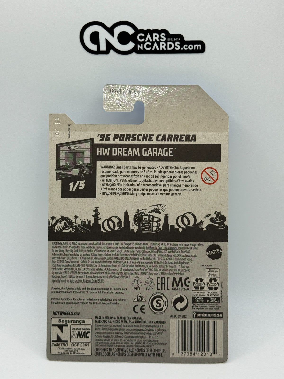 2021 Hot Wheels HW Dream Garage 1/5 '96 Porsche Carrera
