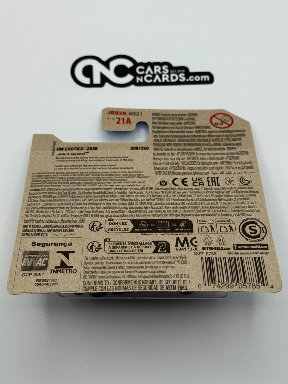 2025 Hot Wheels HW Exotics 5/5 McLaren Speedtail (Short Card)
