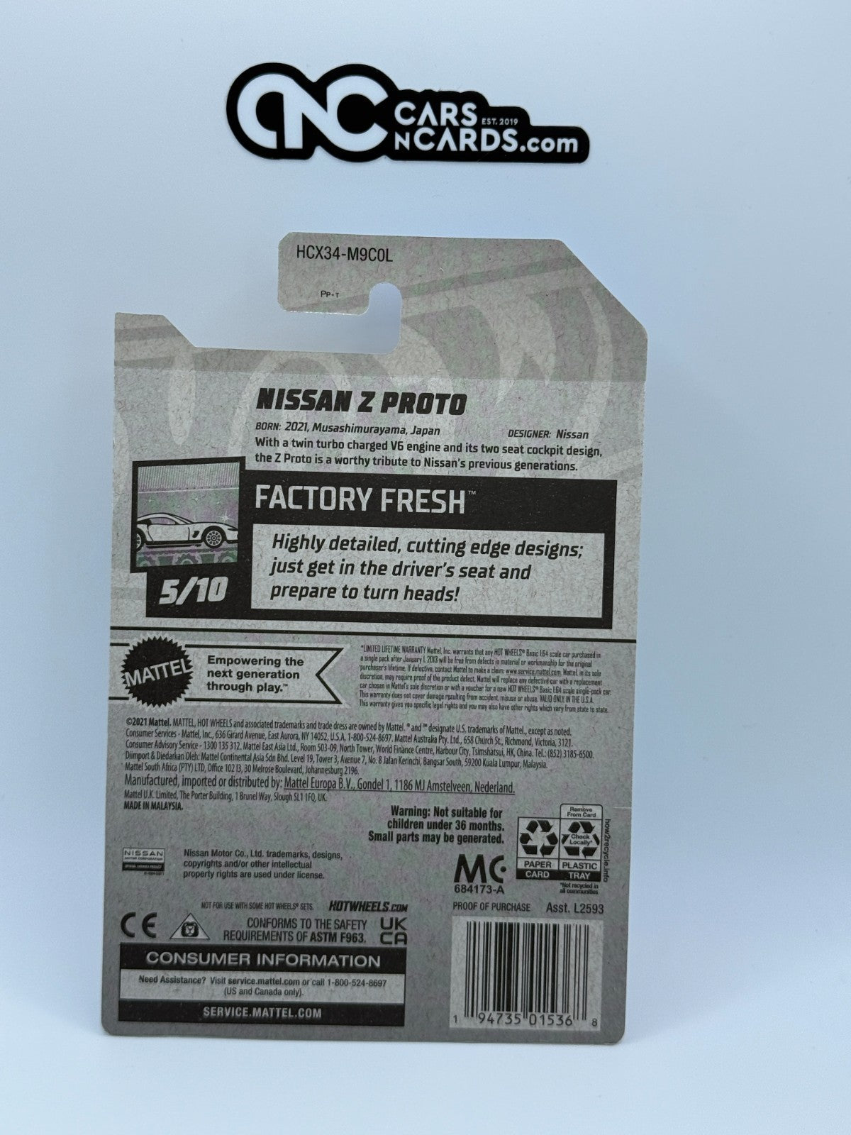 2022 Hot Wheels RLC Factory Sealed Factory Fresh 5/10 Nissan Z Proto White