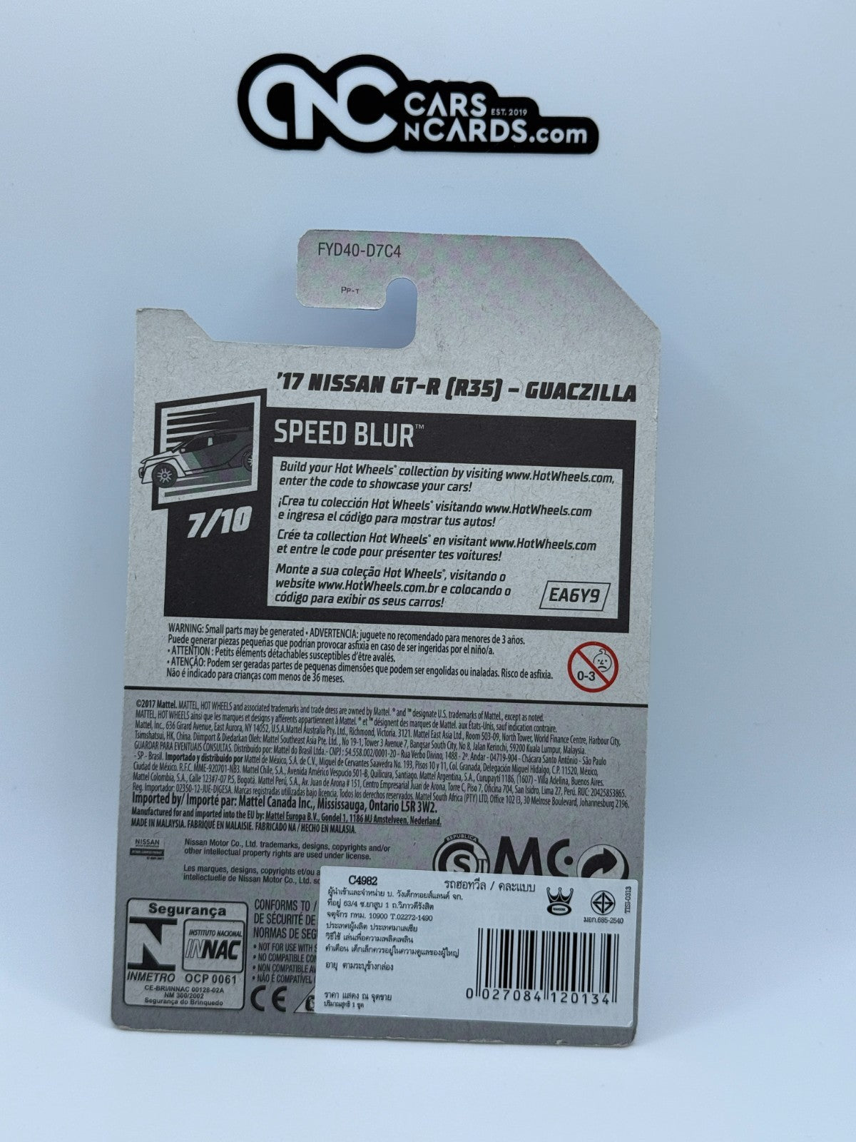 2019 Hot Wheels Speed Blur 7/10 '17 Nissan GT-R (R35) Guaczilla