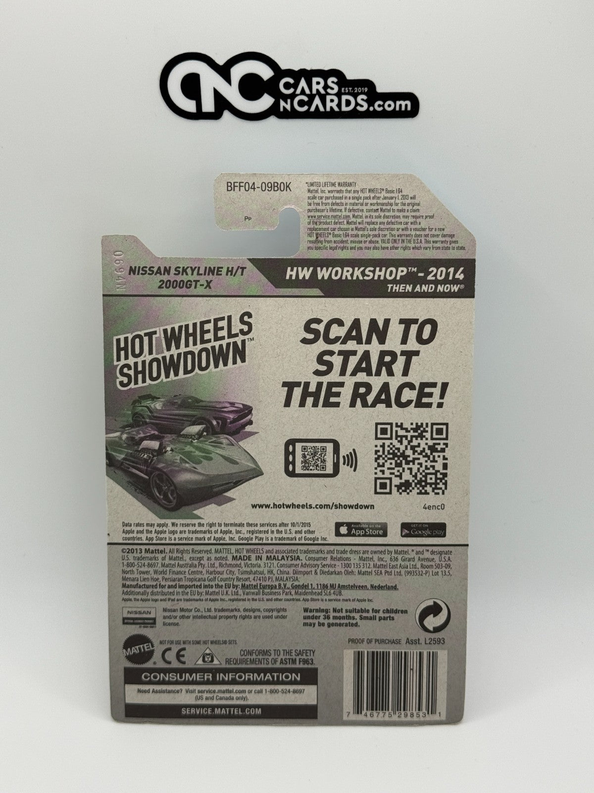 2014 Hot Wheels HW Workshop Nissan Skyline H/T 2000GT-X Black (Card Crease)