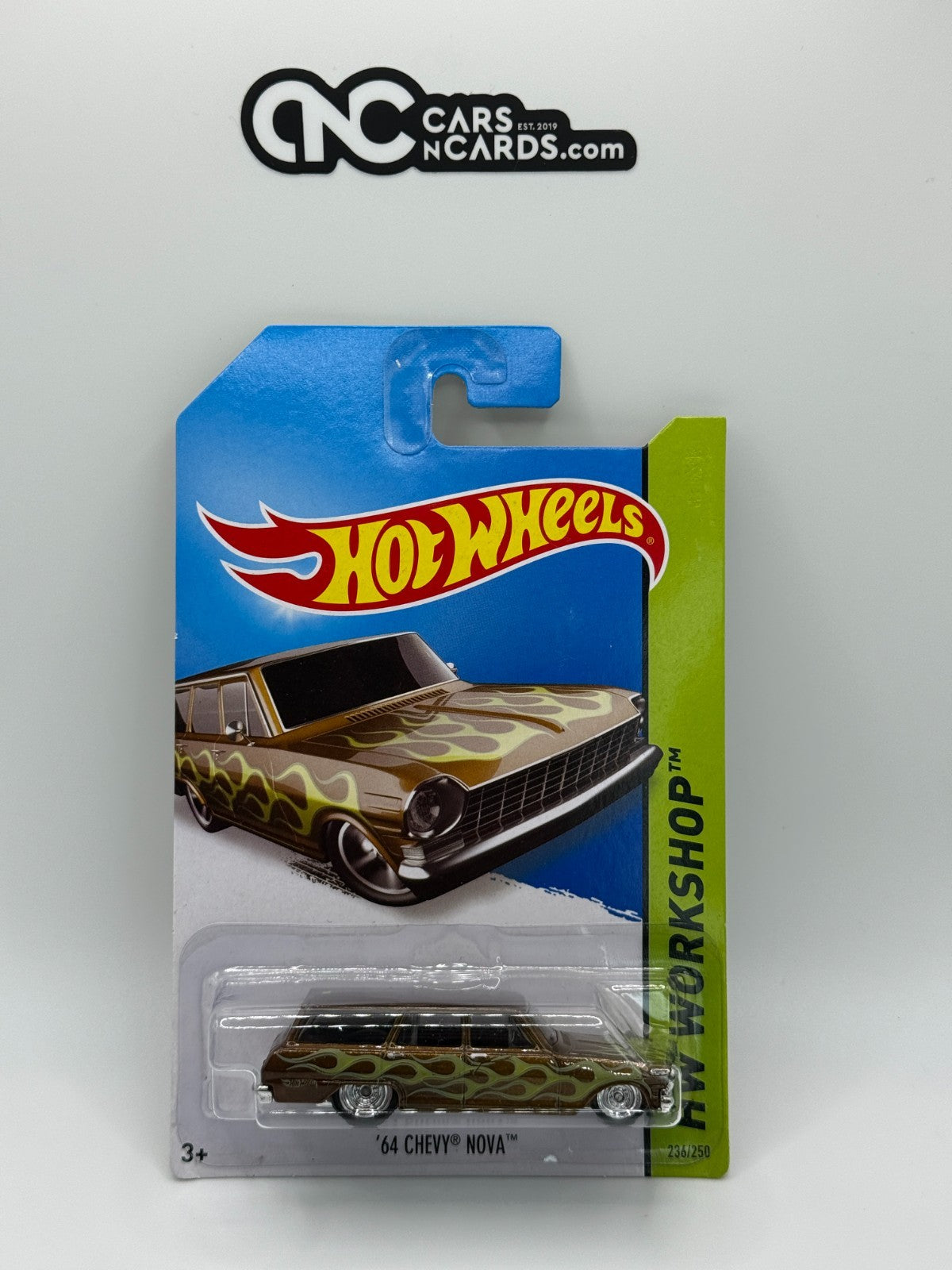 2014 Hot Wheels HW Workshop Super Treasure Hunt '64 Chevy Nova With Protector