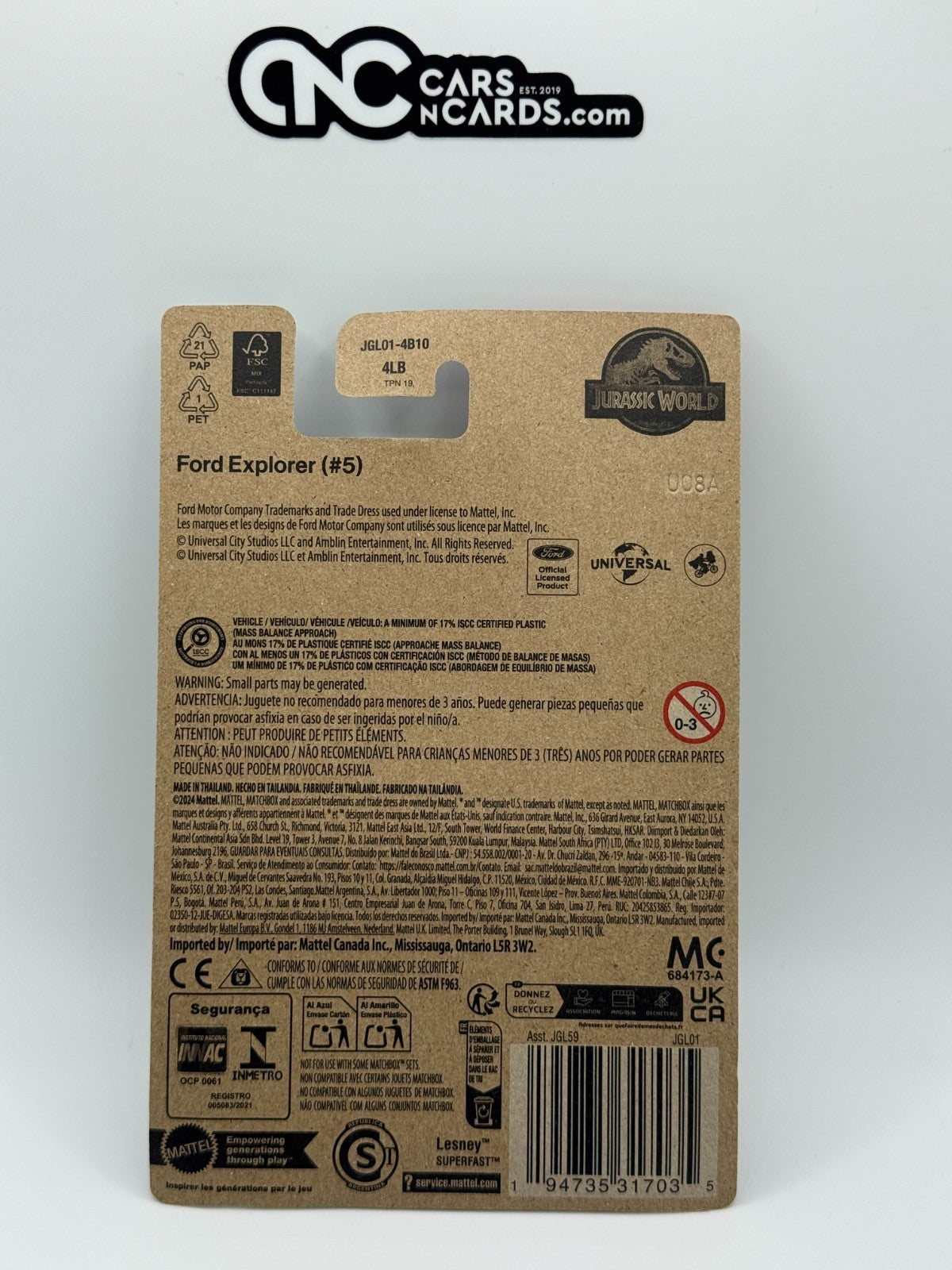 2025 Matchbox Jurassic World Rebirth Jurassic Park Ford Explorer (#5)