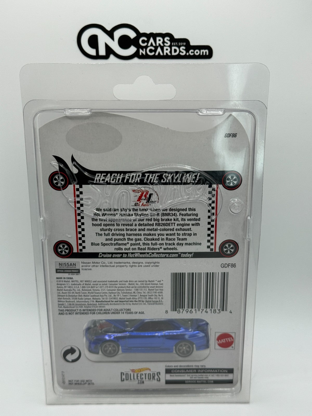 2019 Hot Wheels RLC Blue Nissan Skyline GT-R (BNR34) RARE Sample No Sticker