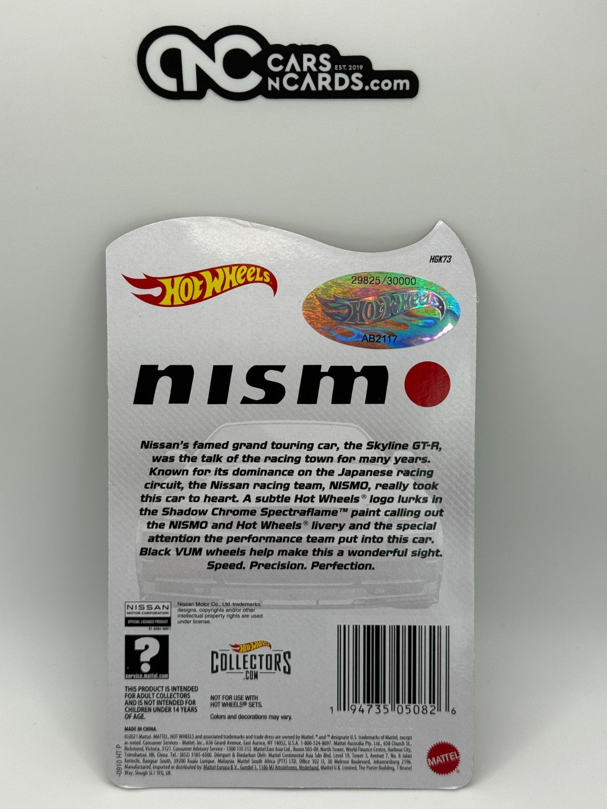 2022 Hot Wheels RLC Nismo Nissan Skyline GT-R (BNR34) With Protector 29825/30000
