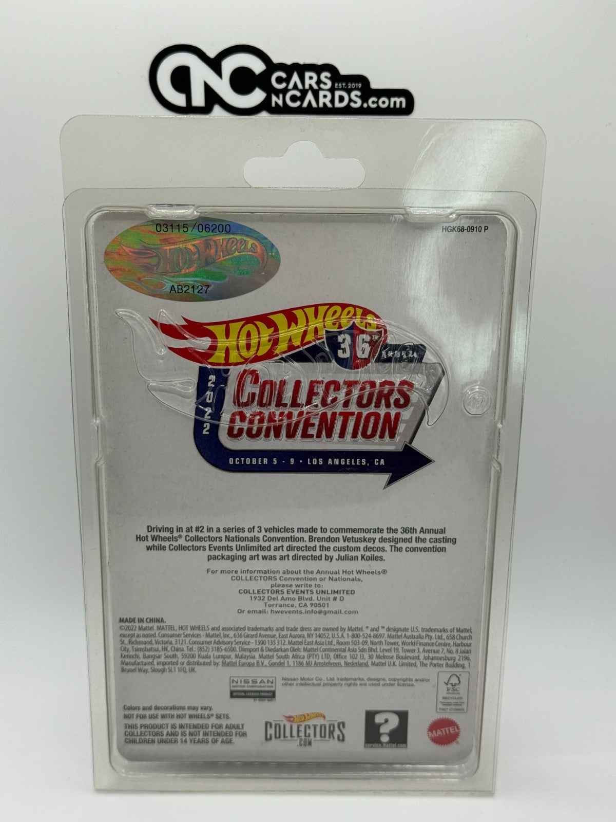 2022 Hot Wheels 36th Annual Collectors Convention 1972 Nissan Skyline HT 2000GTR