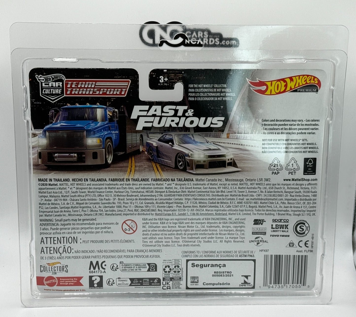 2023 Hot Wheels Premium Team Transport Fast & Furious Nissan Skyline W/Protector