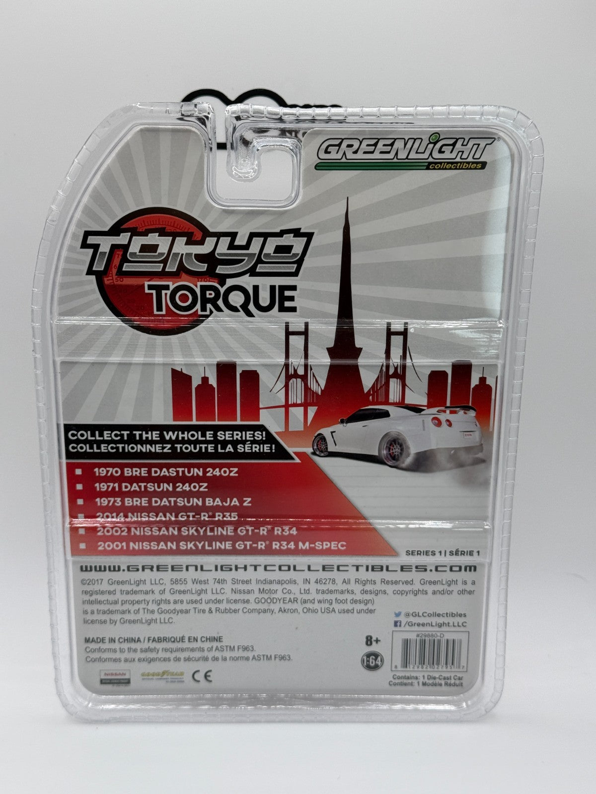 Greenlight Tokyo Torque Series 1 2001 Nissan Skyline GT-R R34 M-Spec Gold