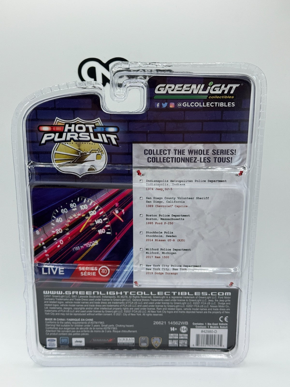 Greenlight Hot Pursuit Series 40 Stockholm Polis 2014 Nissan GT-R (R35)