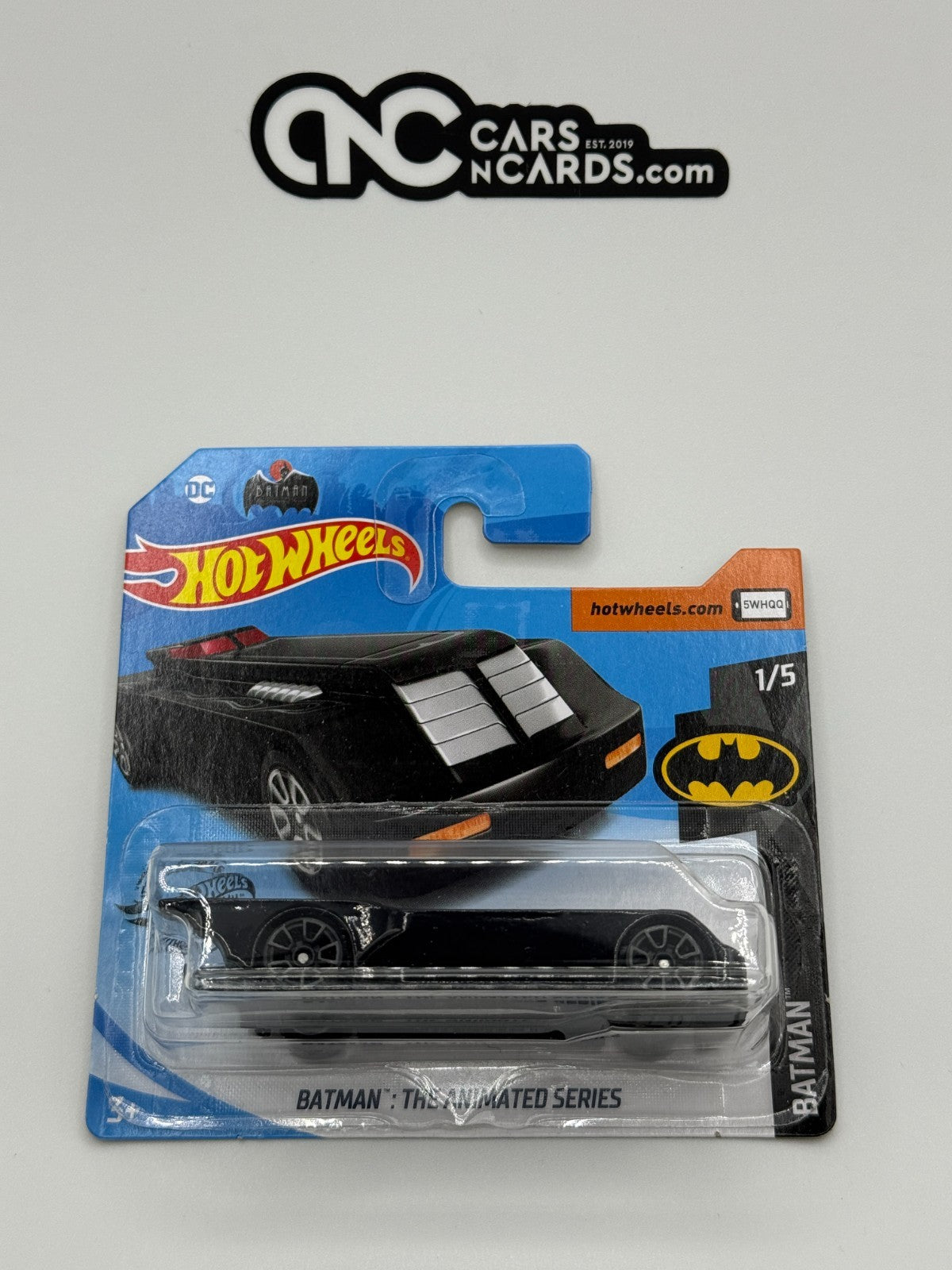 2019 Hot Wheels Batman 1/5 Short Card Treasure Hunt Batman: The Animated Series