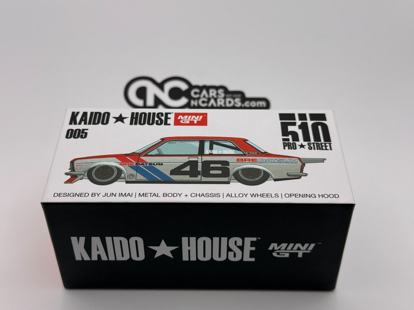Kaido House x Mini GT 1:64 005 Datsun 510 Pro Street Red Open Box