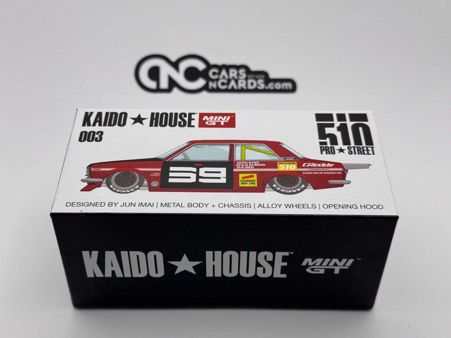 Kaido House x Mini GT 1:64 003 Datsun 510 Pro Street Red Open Box