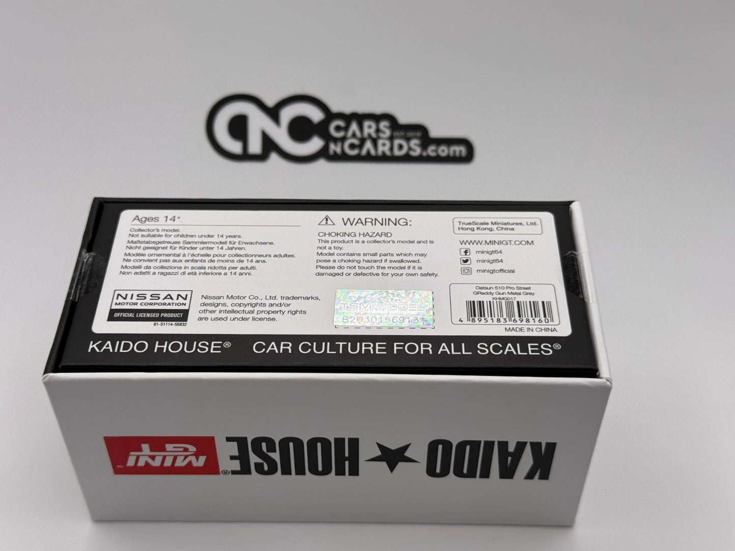 Kaido House x Mini GT 1:64 017 Datsun 510 Pro Street Gun Metal GReddy Open Box