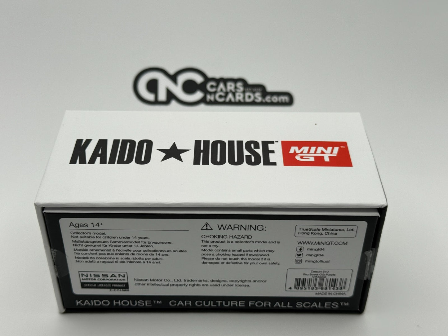 Kaido House x Mini GT 1:64 S1/02 Datsun 510 Pro Street Purple Open Box