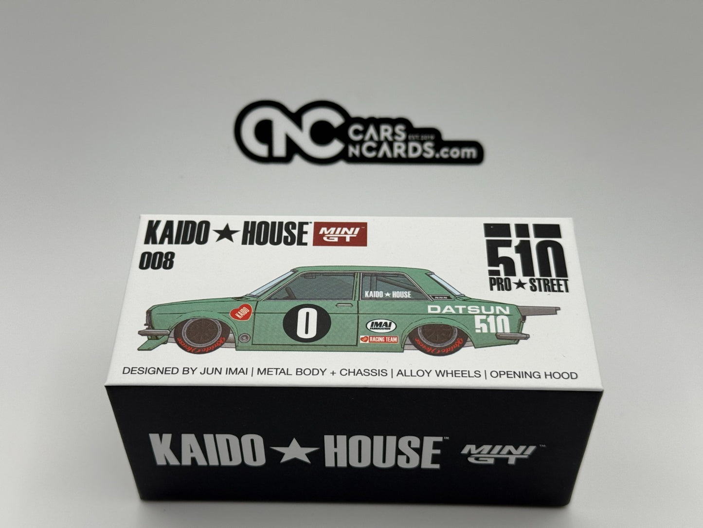 Kaido House x Mini GT 1:64 008 Datsun 510 Pro Street MiJo Exclusive Open Box