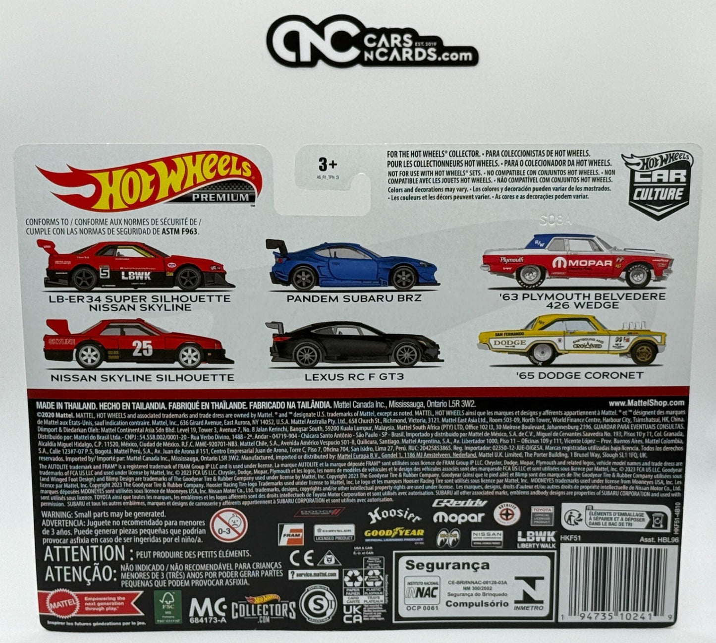 2023 Hot Wheels Premium Car Culture 2 Pack Pandem Subaru BRZ & Lexus RC F GT3