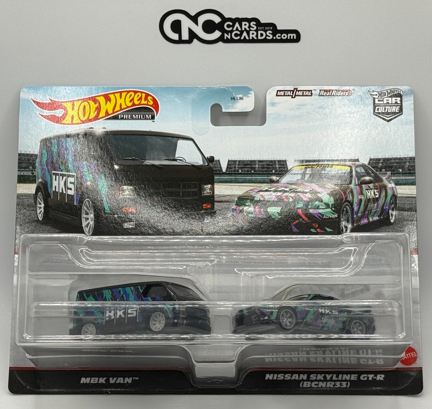 2023 Hot Wheels Premium 2 Pack Nissan Skyline GT-R (BCNR33) HKS With Protector