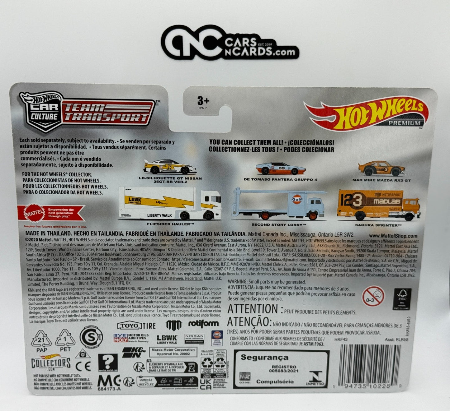 2023 Hot Wheels Premium Team Transport #57 DeTomaso Pantera Gruppo 4 Gulf Lorry