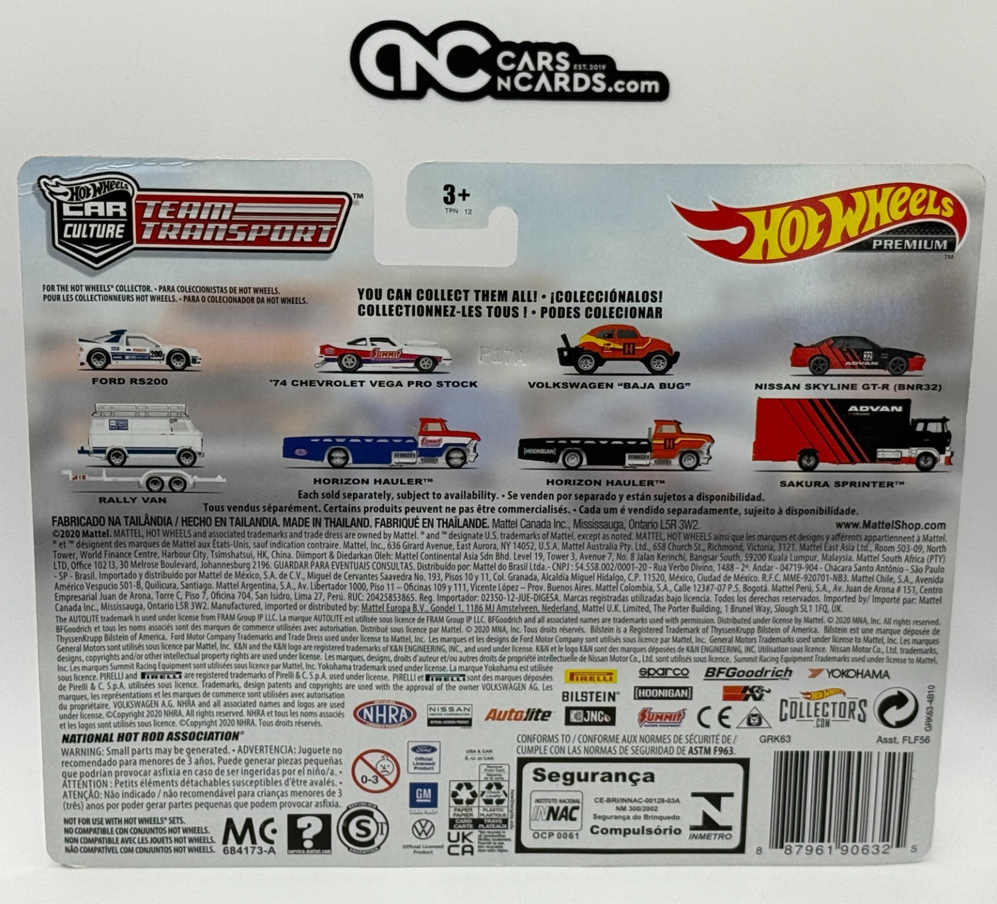 2021 Hot Wheels Premium Team Transport #34 Chevrolet Vega Pro Stock Card Crease
