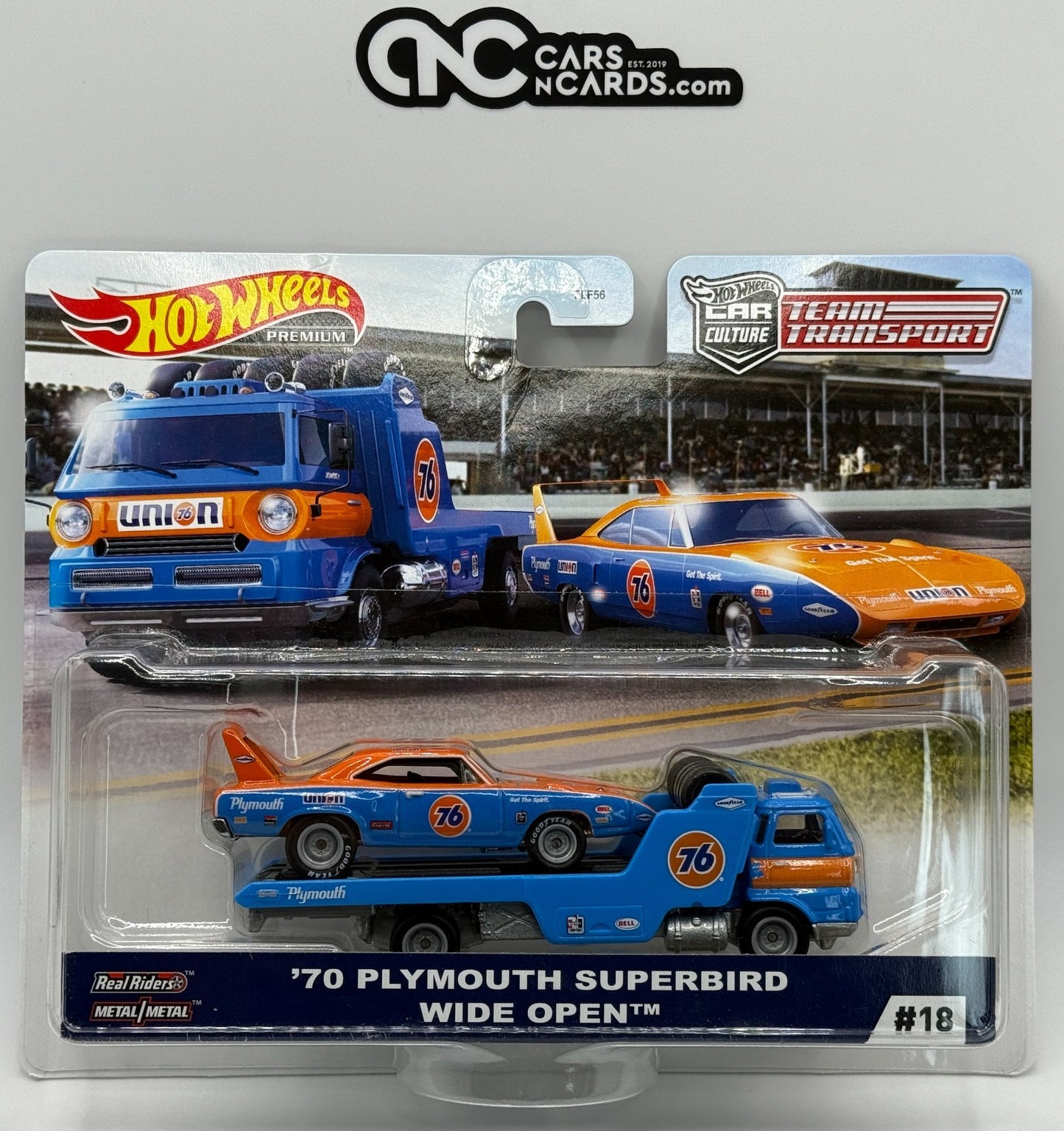 2019 Hot Wheels Premium Team Transport #18 '70 Plymouth Superbird Union 76