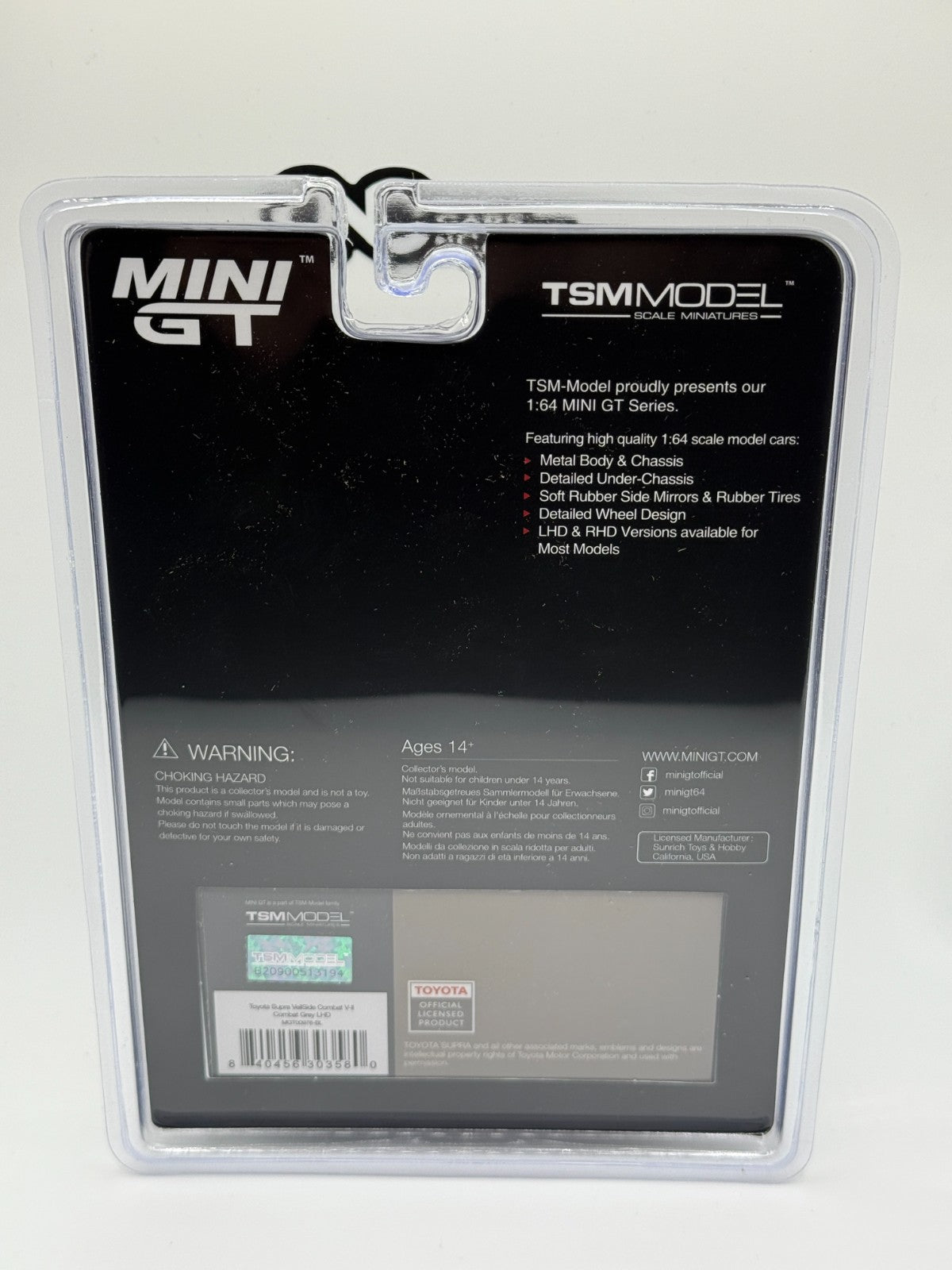 Mini GT 1:64 Toyota Supra VeilSide Combat V-II – Combat Grey Sealed Blister