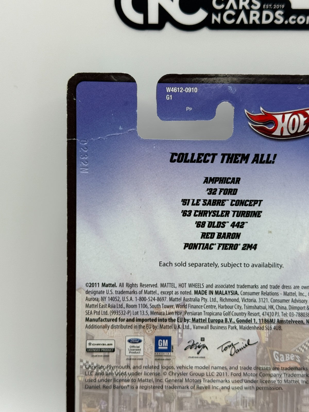 2012 Hot Wheels Boulevard Concept Cars '51 Le Sabre Concept (Card Crease)
