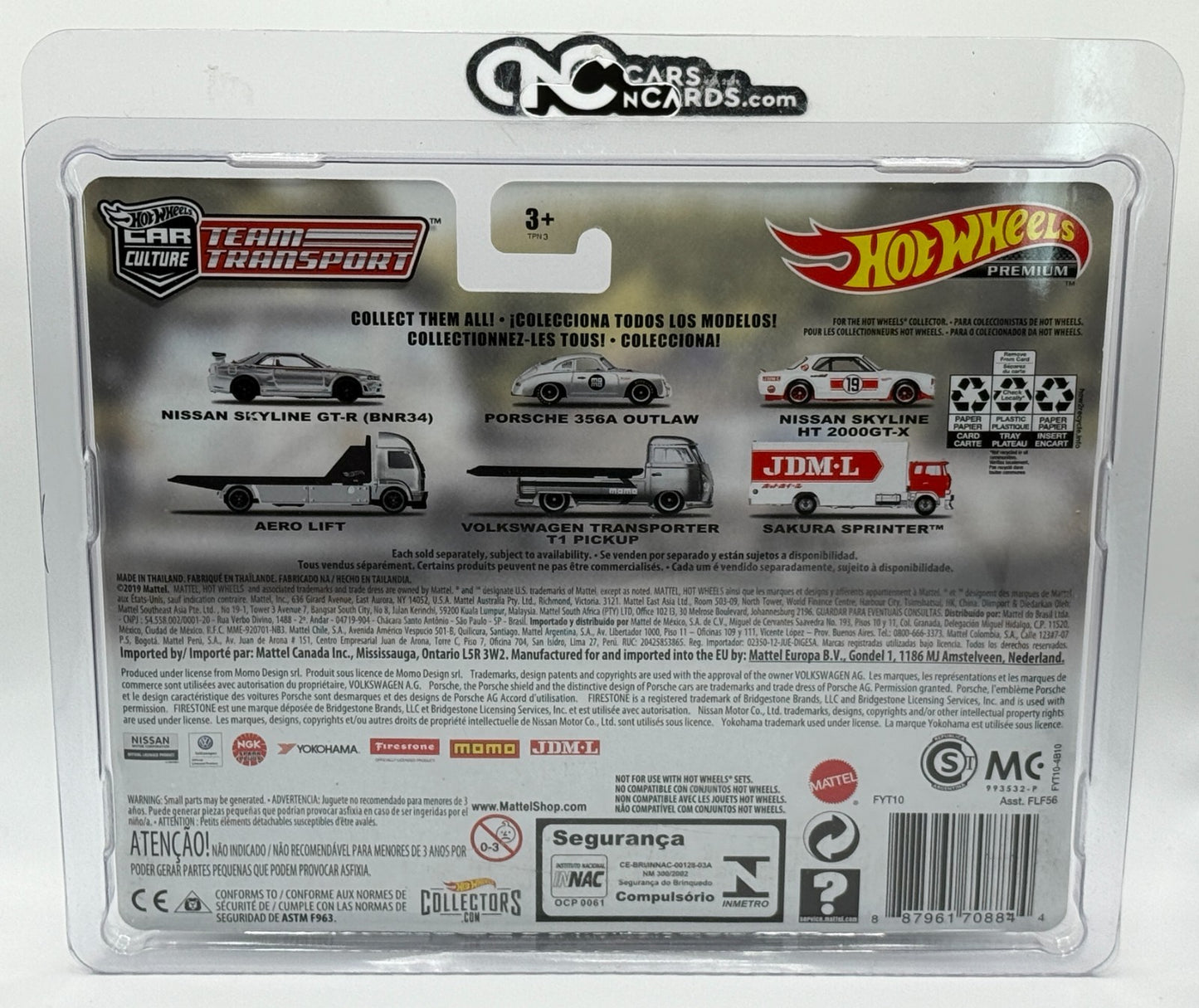 2019 Hot Wheels Premium Team Transport #12 Nissan Skyline GT-R BNR34 W/Protector