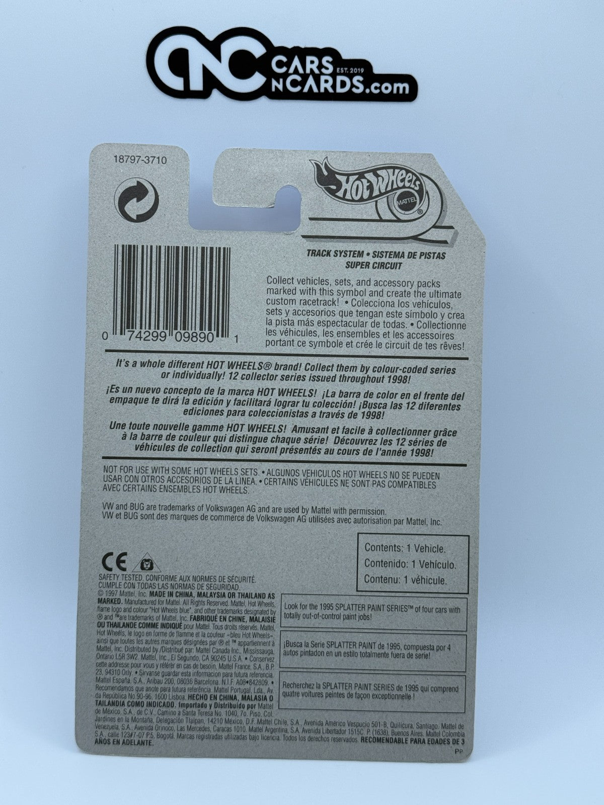 1998 Hot Wheels Artistic License 3/4 VW Bug Volkswagen Beetle