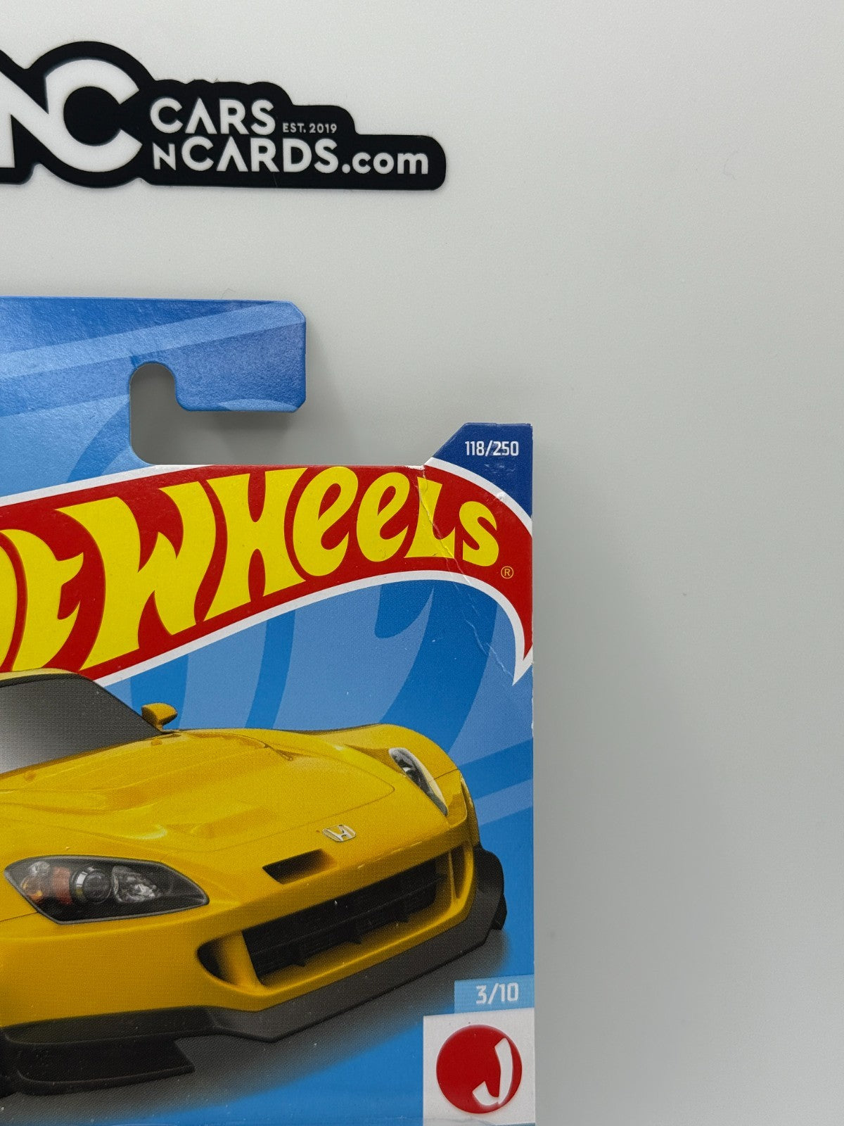 2022 Hot Wheels J-Imports 3/10 Honda S2000 Yellow Ryu's Rides (Card Damage)