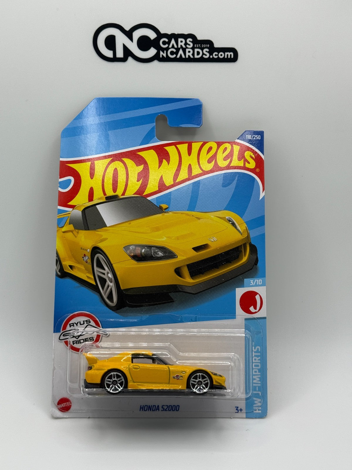 2022 Hot Wheels J-Imports 3/10 Honda S2000 Yellow Ryu's Rides