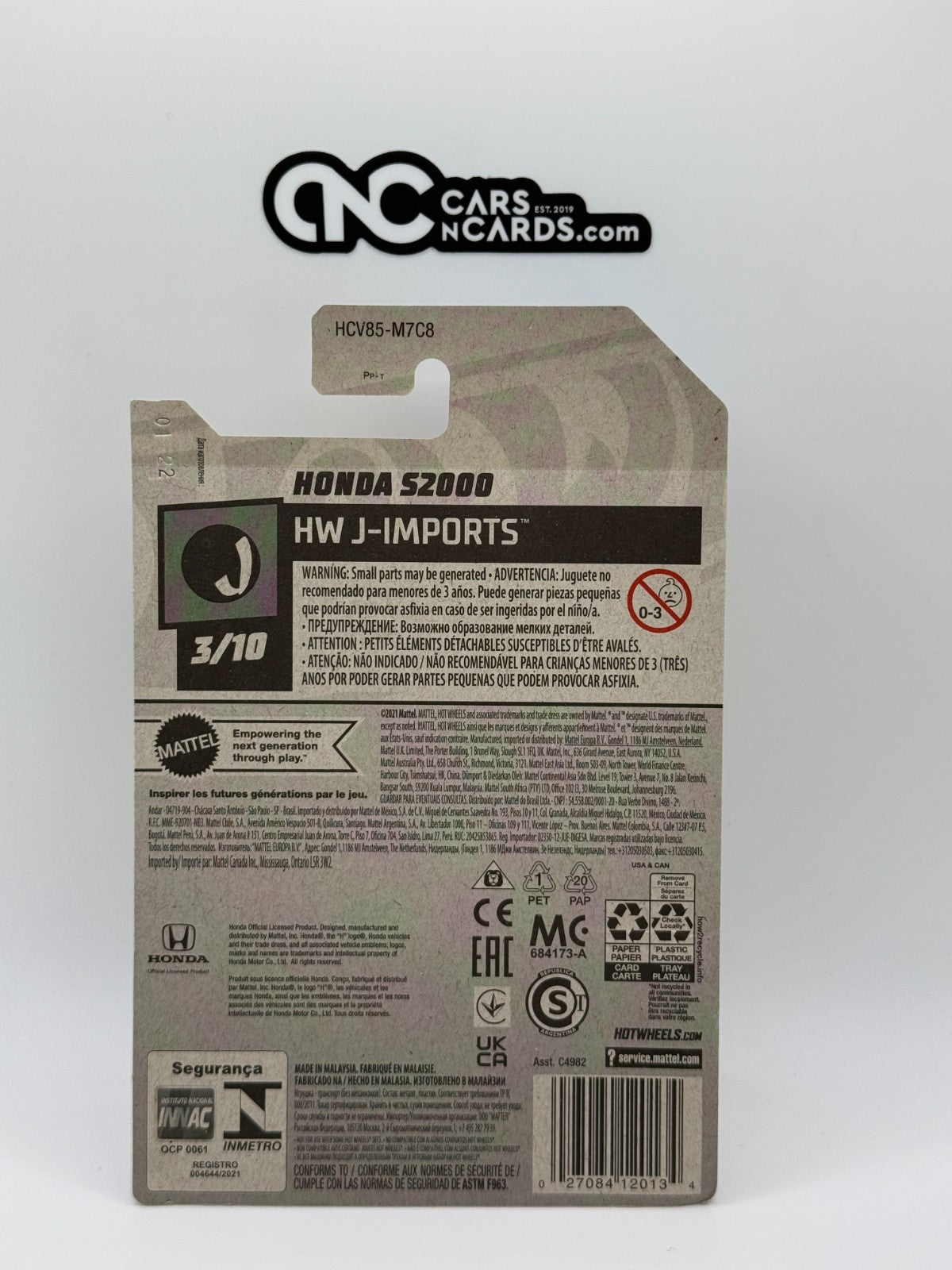 2022 Hot Wheels J-Imports 3/10 Honda S2000 Yellow Ryu's Rides