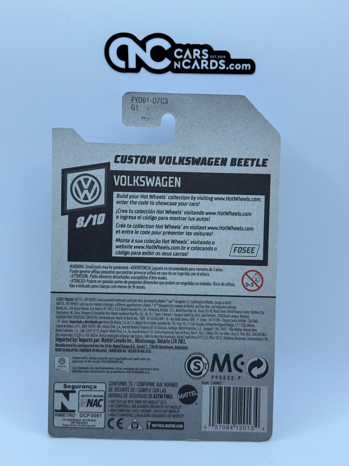 2019 Hot Wheels Volkswagen 8/10 Custom Volkswagen Beetle Red
